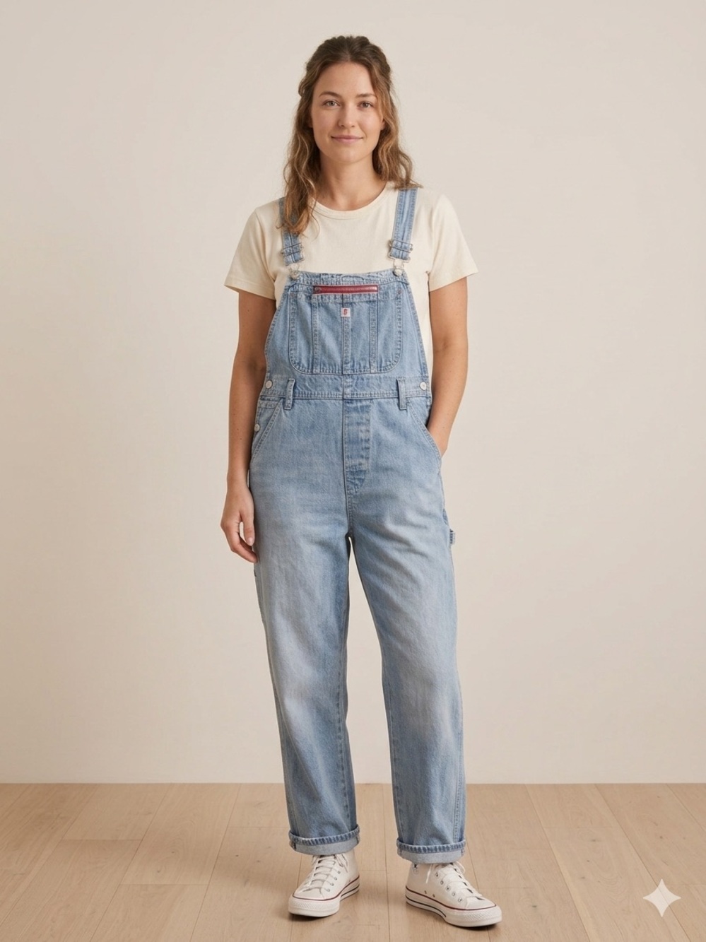 Gap Sz XS Vintage Casual Relaxed Light Wash Junior Overalls Jeans